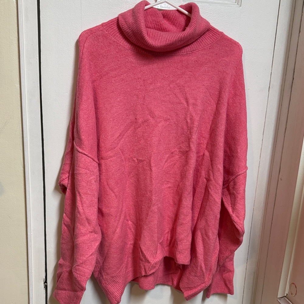 Vince Camuto Vibrant Pink Turtleneck Sweater